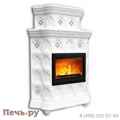 Готовый камин КимрПечь Истра двухъярусный угловой с топкой Астов К7454 фото