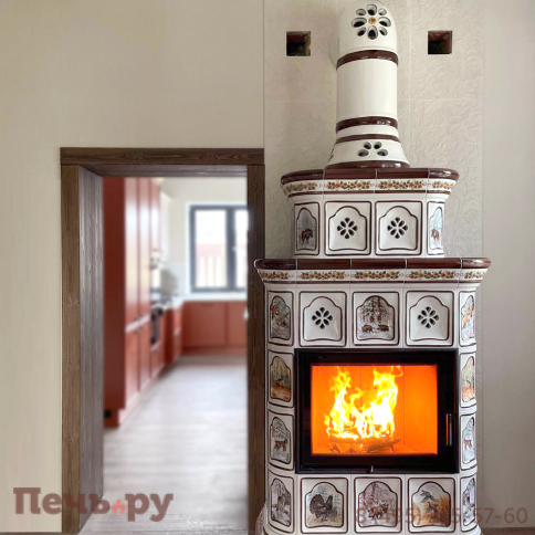 Готовый камин КимрПечь Истра пристенный-двухъярусный фото 37