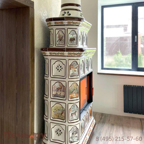 Готовый камин КимрПечь Истра пристенный-двухъярусный фото 38