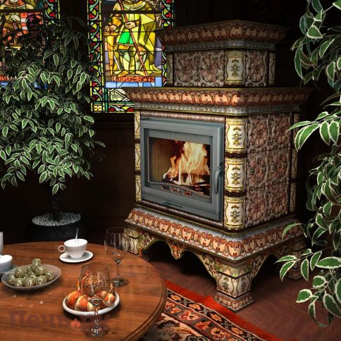 Готовый камин КимрПечь Кострома пристенный-двухъярусный фото 18