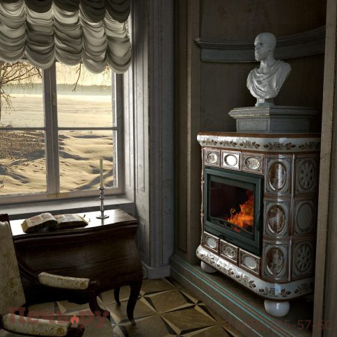 Готовый камин КимрПечь Медальон пристенный фото 29