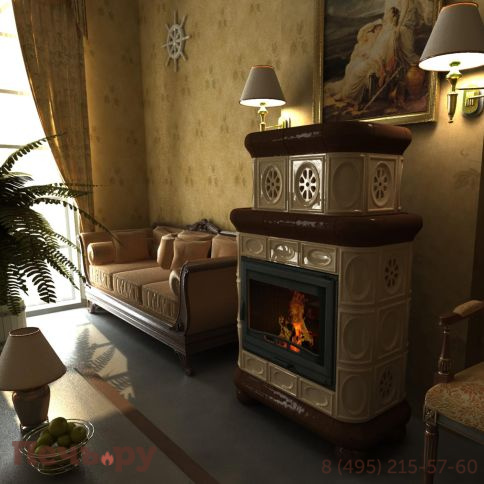 Готовый камин КимрПечь Медальон пристенный-двухъярусный фото 15