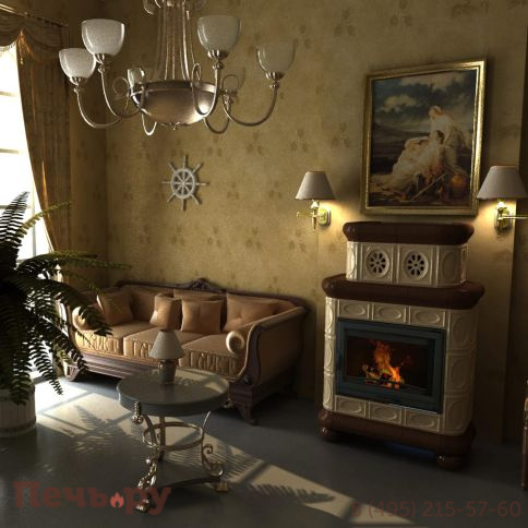 Готовый камин КимрПечь Медальон пристенный-двухъярусный фото 29