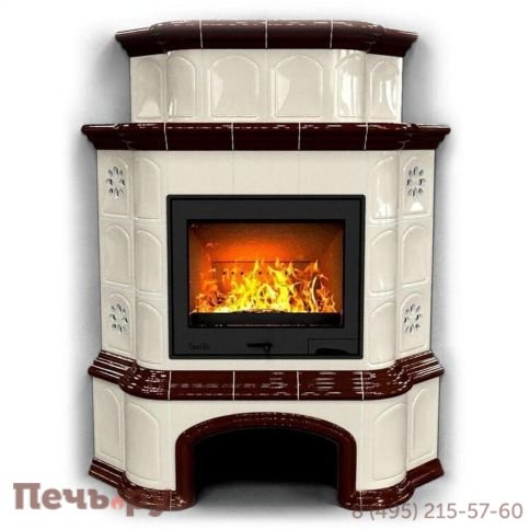 Готовый камин КимрПечь Прованс с дровником двухъярусный угловой с топкой Астов МЛ 700 фото 17