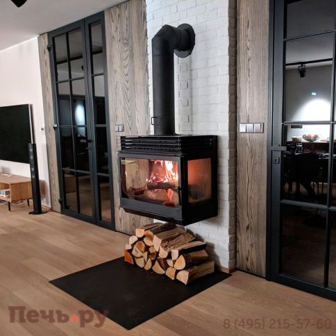 Готовый камин Liseo Castiron LCI 9 GLR WALL два боковых стекла фото 3