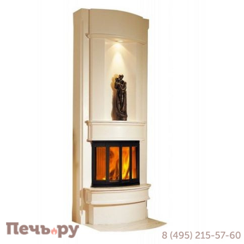 Готовый камин Nordpeis Akropolis пристенный (топка со складными дверцами) фото