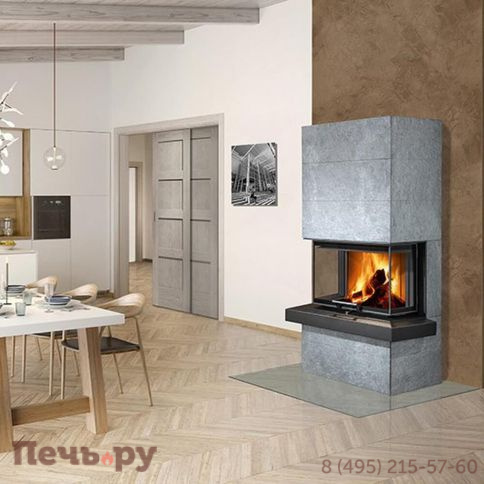 Готовый камин Romotop Cara С Akum камень фото