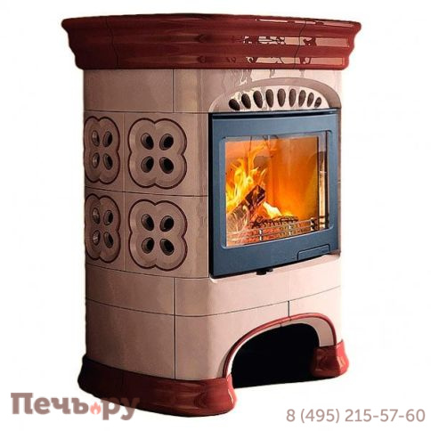 Изразцовая камин Эланд (облицовка) пристенный двухцветный фото