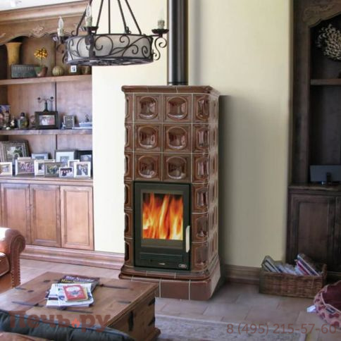 Кафельная печь ABX Kaledonie L, с чугунной топкой фото 5