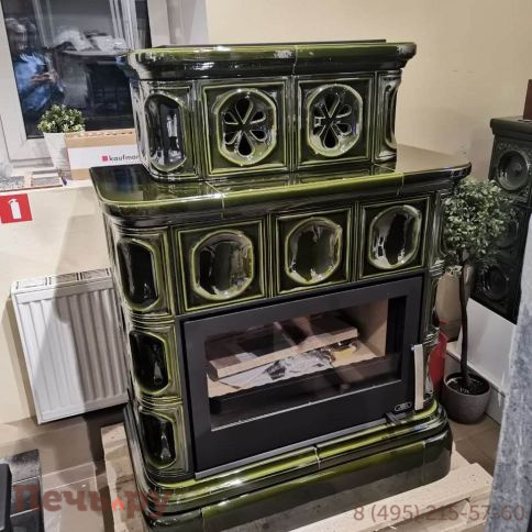 Кафельная печь ABX Karelie P OX, кафельный цоколь - вставка стальная фото 7