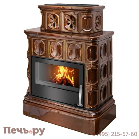 Кафельная печь ABX Karelie P OX, кафельный цоколь - вставка стальная фото