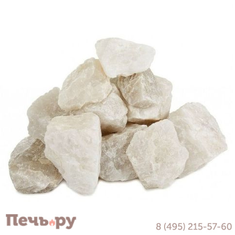 Камень Белый Кварц Колотый (ведро 10кг) фото