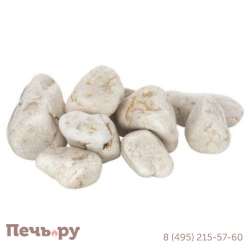 Камень Белый Кварц отборный галтованный (ведро 10кг) фото