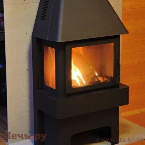 Камин ЭкоКамин Бавария три стекла фото 7