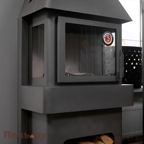 Камин ЭкоКамин Бавария три стекла фото 10