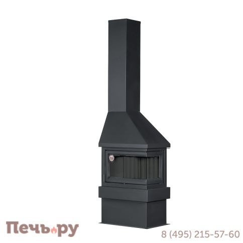 Камин ЭкоКамин Прага угловой, шамот черный фото 3