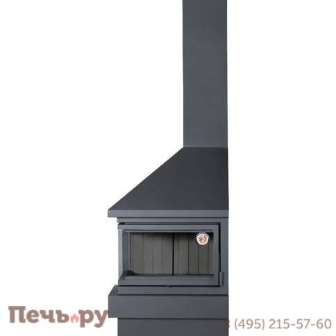 Камин ЭкоКамин Прага угловой, шамот черный фото 4