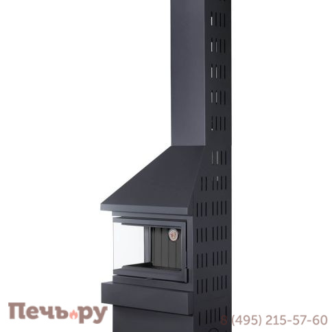 Камин ЭкоКамин Прага угловой, шамот черный фото 5