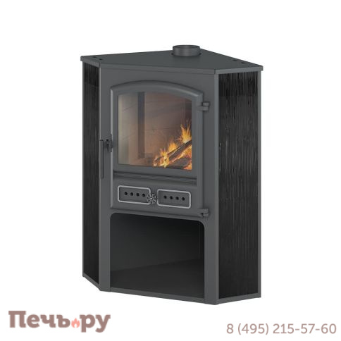 Камин Этна (БКД) угловой антрацит D115мм фото