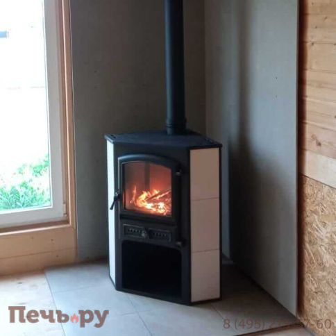 Камин Этна (БКД) угловой бежевый Ø 115мм фото 3