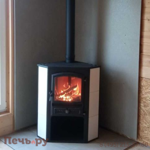 Камин Этна (БКД) угловой бежевый Ø 115мм фото 5