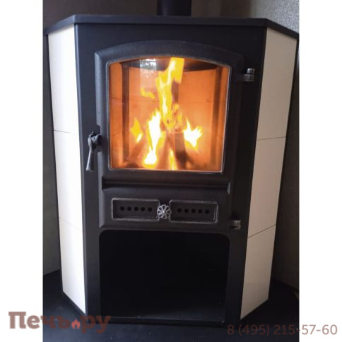 Камин Этна (БКД) угловой бежевый Ø 115мм фото 6