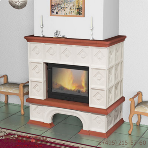 Камин Мета (облицовка Ритм и топка Оптима 701 Аква Ш) фото