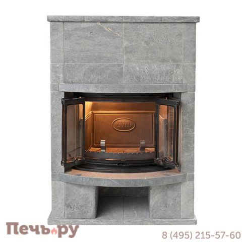 Камин накопительного типа Теплый камень FS 2 +дровница+основание  (цена без топки) фото 3