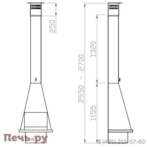 Камин Traforart Cerdanya Frontal чёрный фото 4