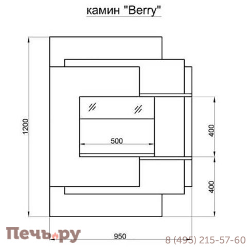 Камин Virtu Style Berry без стекла фото 6