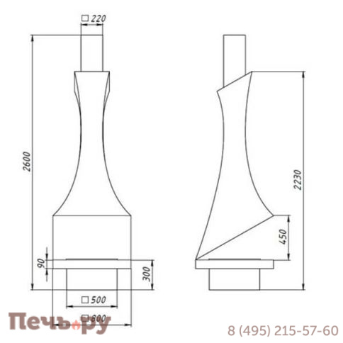 Камин Virtu Style Murchison (Мерчисон) без стекла фото 3