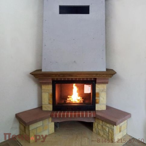 Каминная чугунная топка  Kaw-Met W2 14,4кВт фото 7