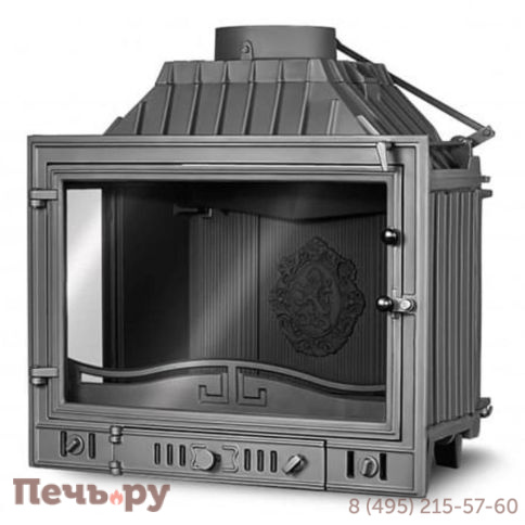 Каминная чугунная топка Kaw-Met W4P-правое (2 стекла) 14,5 кВт фото 12