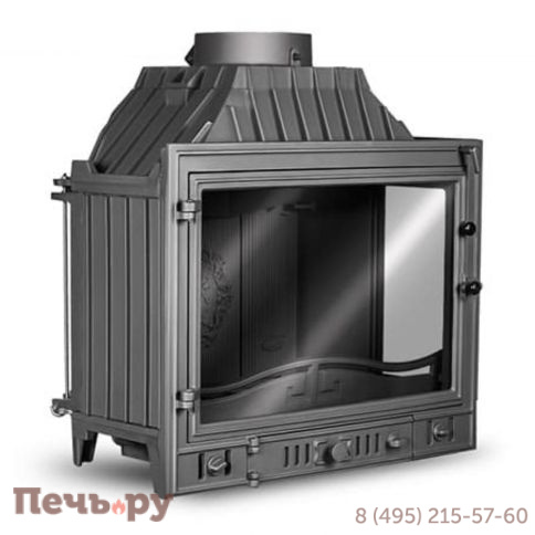 Каминная чугунная топка Kaw-Met W4P-правое (2 стекла) 14,5 кВт фото 10