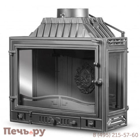 Каминная чугунная топка  Kaw-Met W4LP (3 стекла) 14,5 кВт фото 7