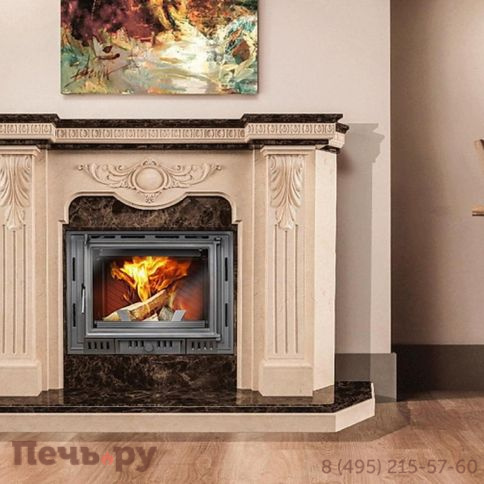 Каминная чугунная топка Kaw-Met W6 13,7 кВт фото 3