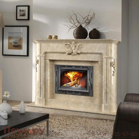 Каминная чугунная топка Kaw-Met W6 13,7 кВт фото 4