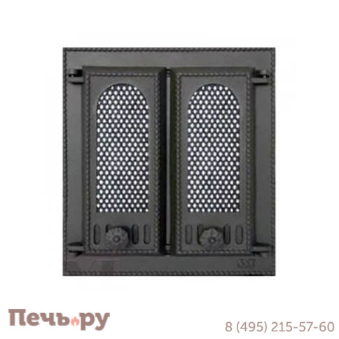 Каминная дверца  SVT со стеклом (двустворчатая) 409 фото