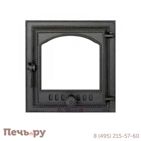 Каминная дверца  SVT со стеклом (одностворчатая) 410 фото