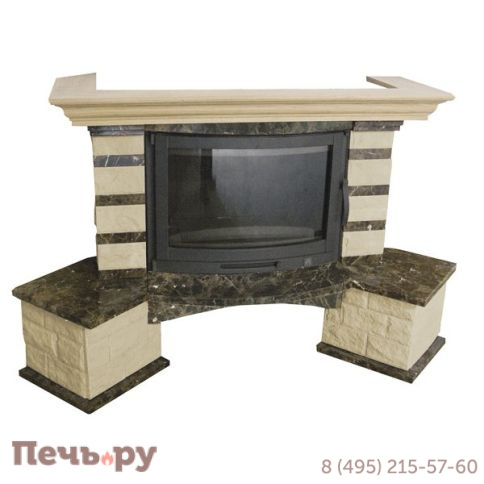 Каминная облицовка Bella Italia Alexandra 800 угловая фото