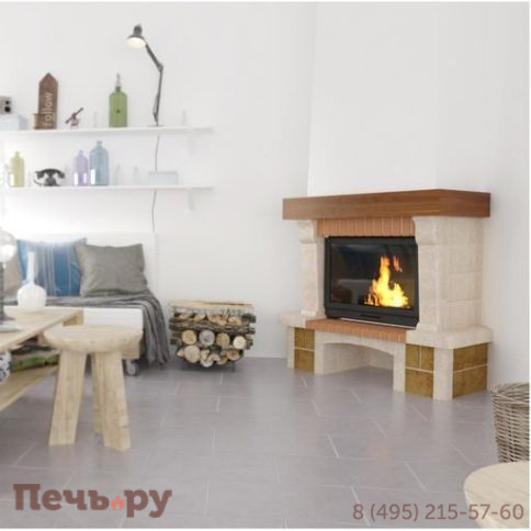 Каминная облицовка Европейские Камины Лион 800 угловой 90° фото