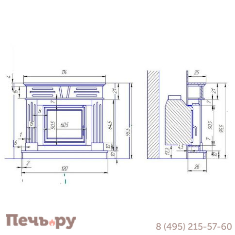 Каминная облицовка FireBird Каспий (для топок Antek) фото 3
