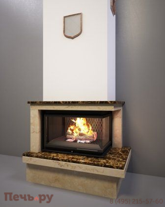 Каминная облицовка FireBird Онега (для топки Zuzia/LP/BS/G) (угловое стекло слева-справа, гильотина) фото 3