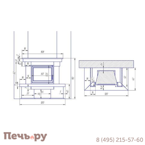 Каминная облицовка FireBird Селигер (для топок Antek) фото 3