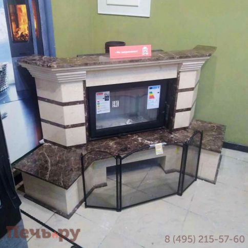 Каминная облицовка MadeIra Daniella Emperador мраморная балка, угловая фото 5