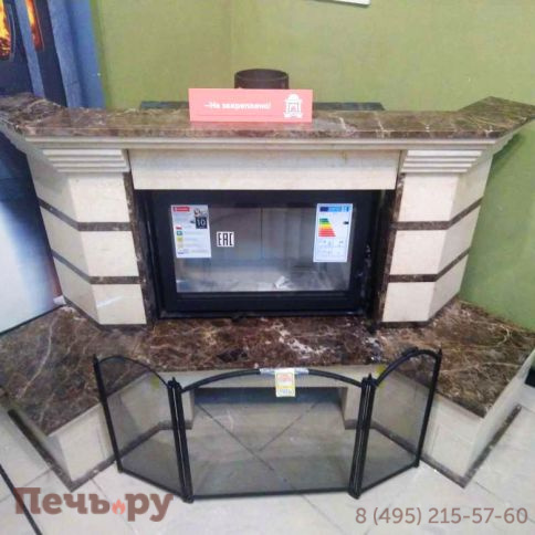 Каминная облицовка MadeIra Daniella Emperador мраморная балка, угловая фото 6