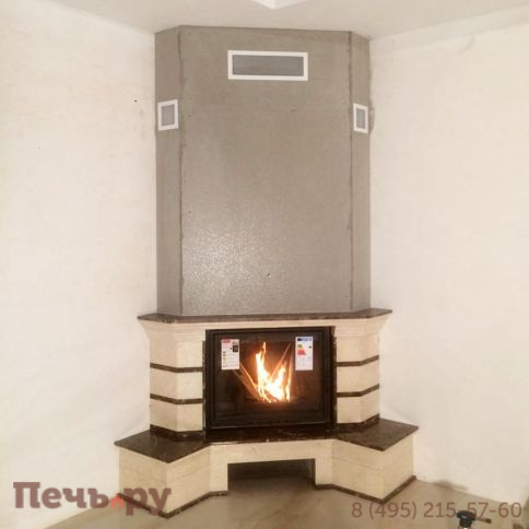 Каминная облицовка MadeIra Daniella Emperador мраморная балка, угловая фото 8