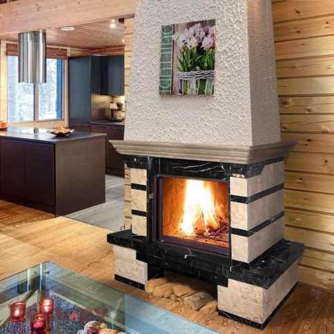 Каминная облицовка MadeIra Dora Dark Chokolate мраморная балка фото 3