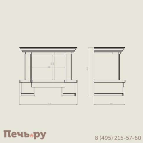 Каминная облицовка MadeIra Perlita деревянная балка фото 3