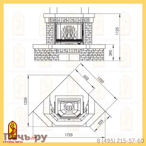 Каминная облицовка Мета Арго 700/850 серия Новая Антика фото 3